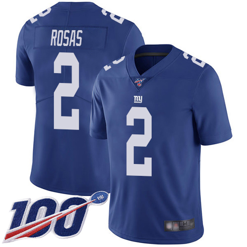 Men New York Giants 2 Aldrick Rosas Royal Blue Team Color Vapor Untouchable Limited Player 100th Season Football NFL Jersey